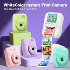 Kids Instant Camera Color Printing 2.4''IPS Digital 1080P Video Photo Thermal Printer 57x25mm as a Gift for Girls,Boys,Children