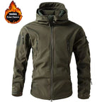 Men's Winter Autumn Softshell Fleece Jackets Windproof Outdoor Fishing Hiking Hunting Thermal Camping Cargo Coats Warm M-5XL