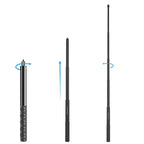 Invisible selfie stick for action cameras, black, 111cm, compatible with Insta360 X5/X4, GoPro 13/12/11, DJI Action 6/5 Pro/4