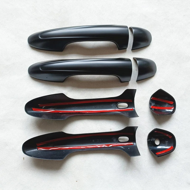 For Toyota Fortuner Hilux Revo 2016 2017 2018 2019 2020 2021 2022 2023 Accessories Door Handle Cover Trim Plastic Matte Black