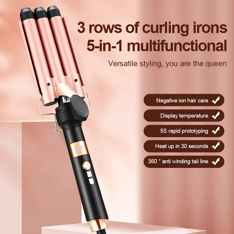 5 in 1 Hair Curler Multifunctional Curling Iron Hair Styler Salon Styling Tool Bending Curling for Home Travel Daily Use