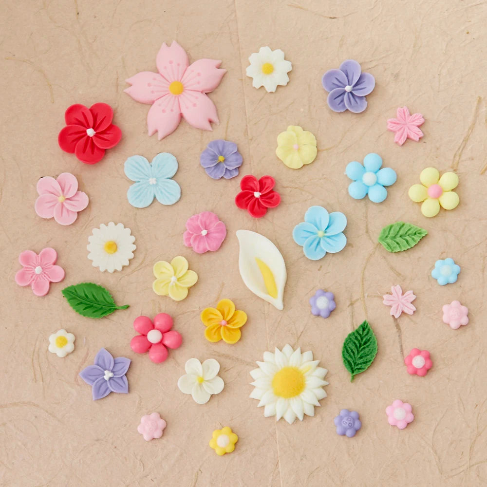 3d Flowers Cherry Blossoms Silicone Molds Daisies Five-petal Flowers Fondant Candy Chocolate Mould Cake Decor Baking Accessories