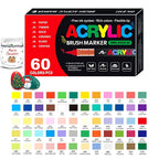 High Quality Acrylic Paint Pens Markers Set Brush Tip Paint Marker For Rock Painting Wood Canvas Stone Christmas Gift DIY Crafts