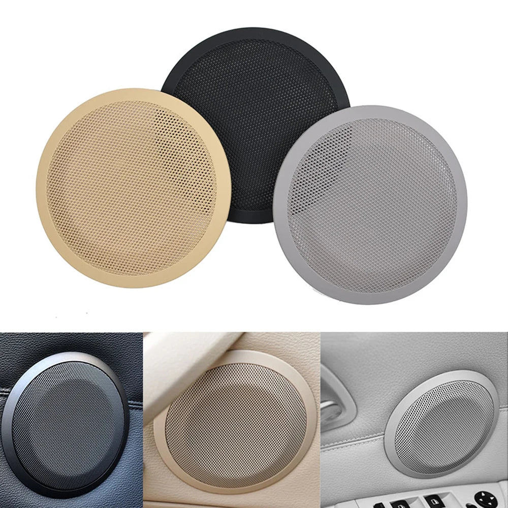 Car Door Panel Speaker Trim Cover for BMW 3 Series E90 E91 X1 E84, Beige/Black/Grey, 1pc/2pc