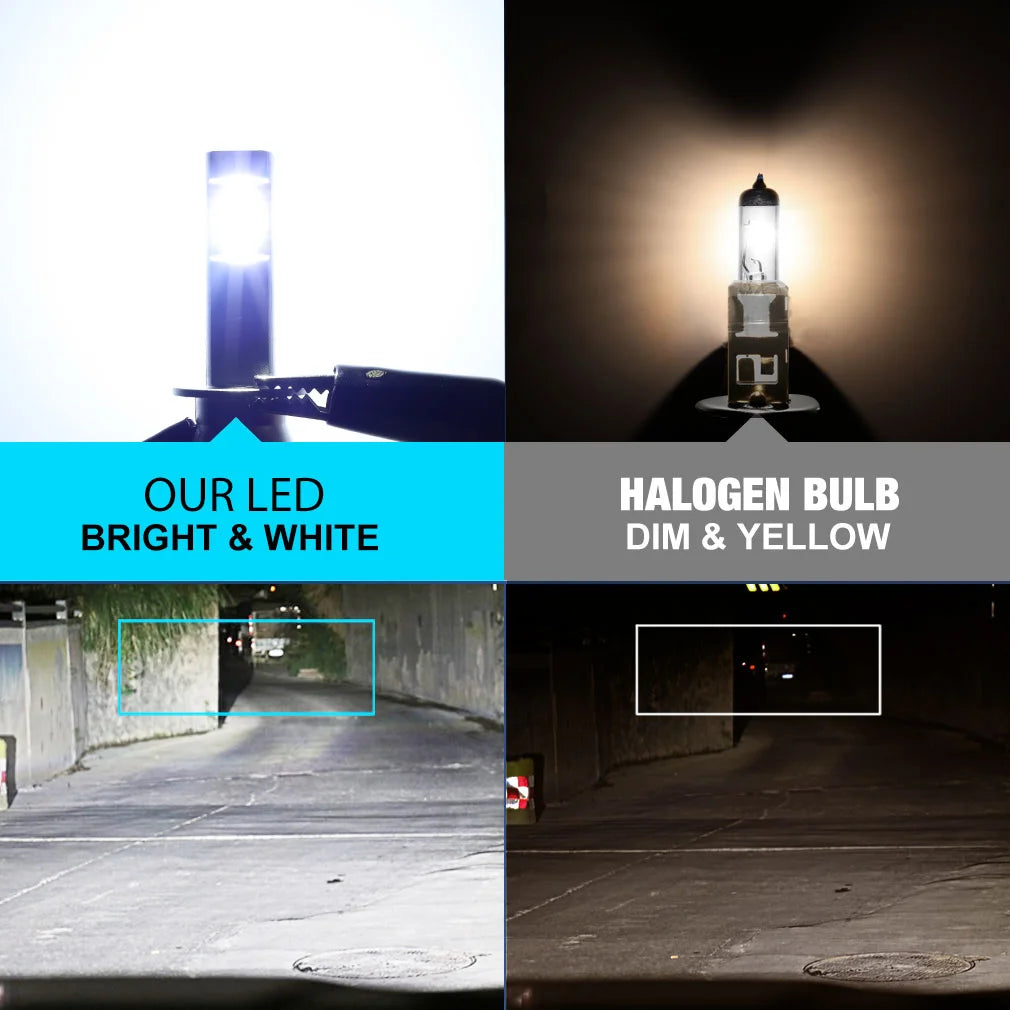 XSTORM H1 H3 LED Bulb Headlight Lamps Mini 25000LM 6500K CSP Super Bright High Low Beam for Car Fog Lights 12V White Automobile