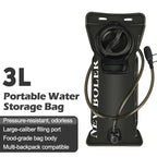 NEWBOLER Hydration Water Bladder Reservoir Bag, PEVA, 1.5L 2L 3L, Transparent/Grey