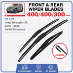 Front Rear Wiper Blades Set For Jeep Wrangler JL 2018 - 2022 Windshield Wiper Brush Windscreen Window 2019 2020 2021 Accessories