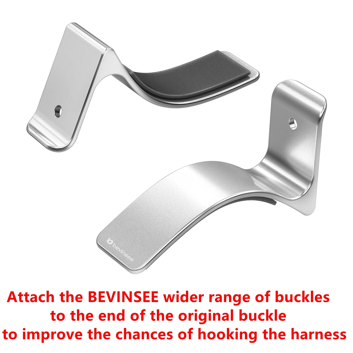 BEVINSEE Aluminium Seatbelt Extender Handover Fix Attachment for BMW E92 335i 328i 325i 320i 330i 320d 325d 330d 2005-2013