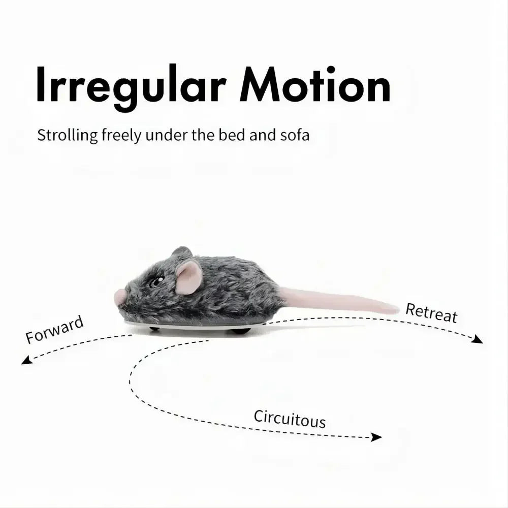 Mouse 1Pc Funny Lifelike Plush Mouse Running Rat Toy for Cats Dogs Tail Mouse Pets Kids Random Color Cat Accessories Toys Mice