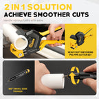 TOLESA 3-Gear Adjustable PVC Pipe Cutter, Pex Cutter Pipe Cutter Up to 2-1/2”, Ratchet Pipe Cutter Tool for PVC, PPR, PE, PEX