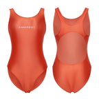 AMORESY Women's Satin Sheer One Piece Swimsuit High Cut Backless Bathing Suit Fitness Yoga Tights Swimwear Beach Diving Leotards