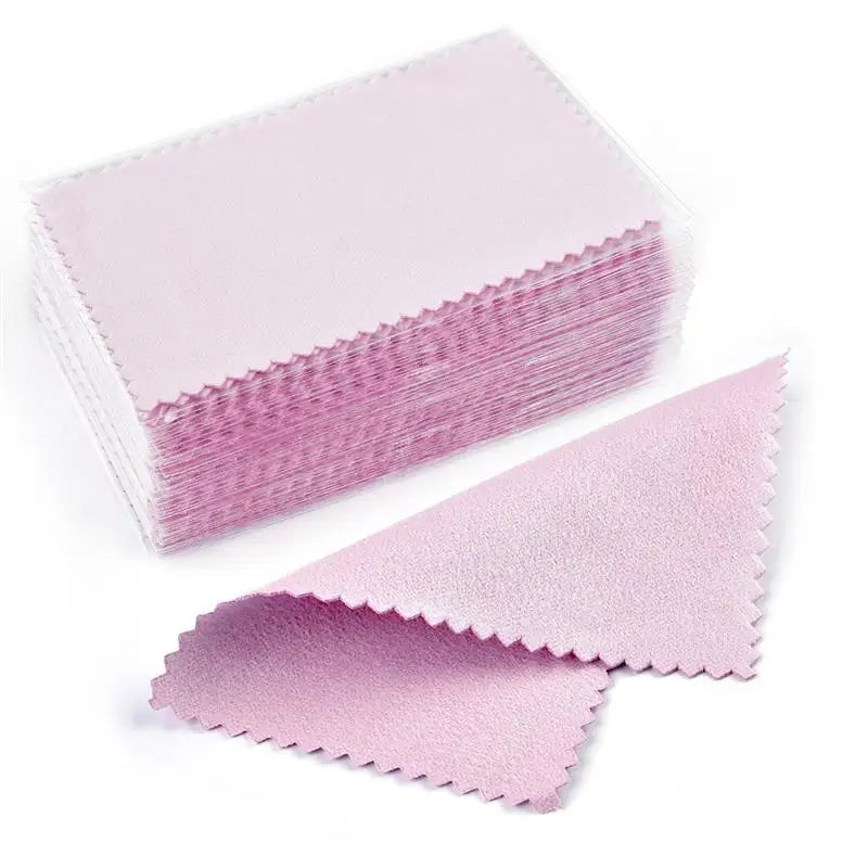 10Pcs/pack Multi Size Silver Polishing Cloth Jewelry Cleaning Anti Tarnish Reusable Soft Wiping Cloth Keep Jewelry Shining Tools
