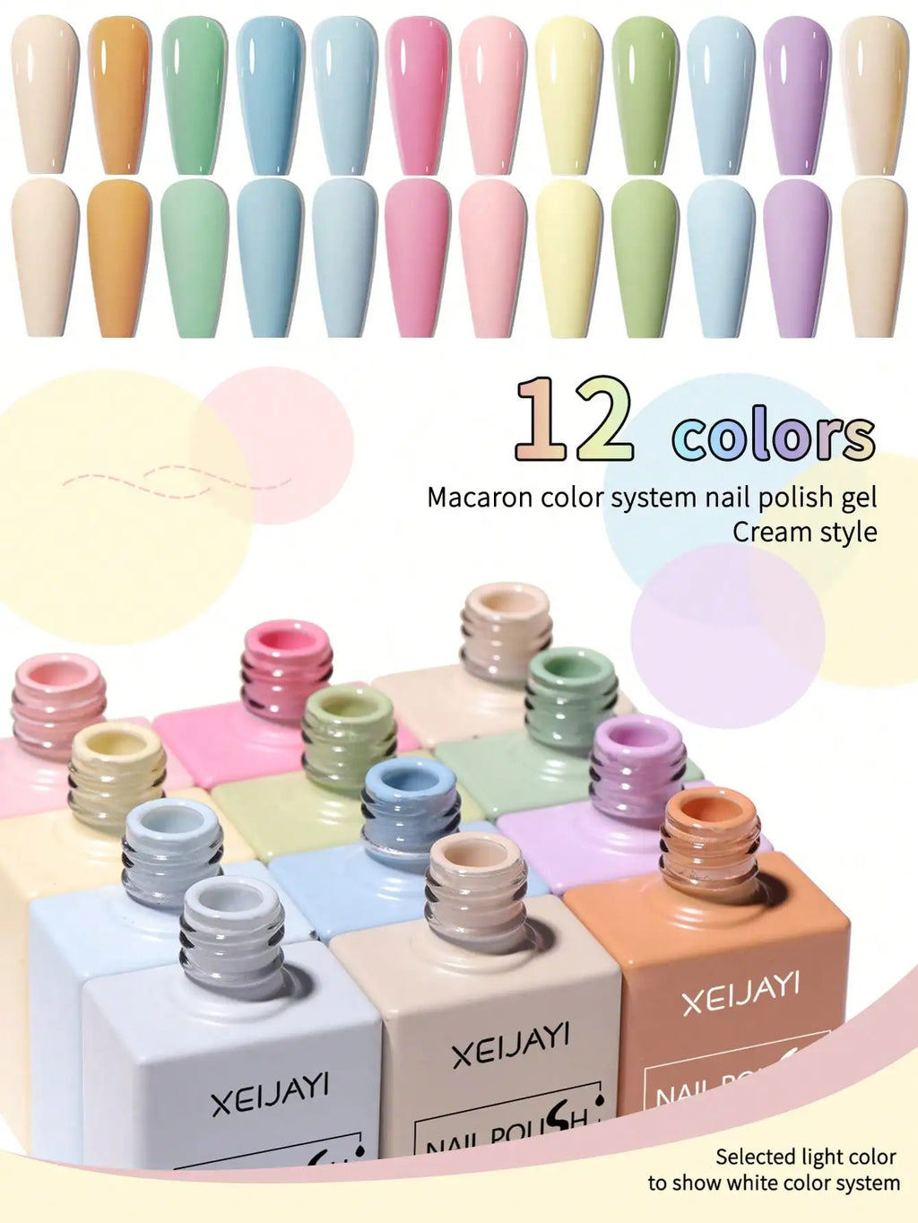 2025 Macaron Color Gel Polish Set - 12 Trendy Shades Long-Lasting & Chip-Resistant Formula for Home Manicures