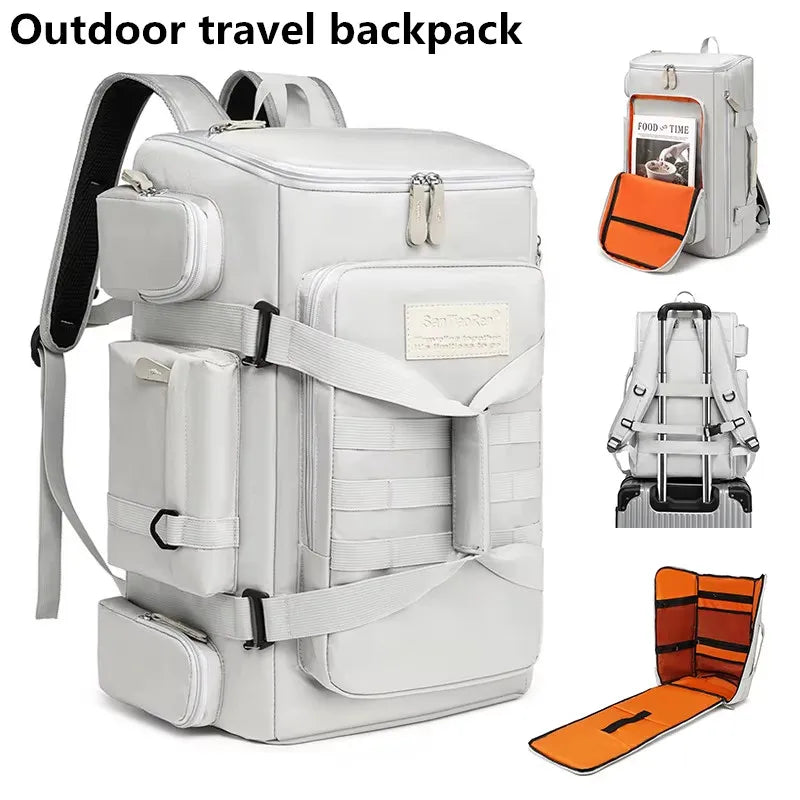 Large capacity fitness bag, travel backpack, dry wet separation shoulder bag, outdoor sports, fishing, yoga training bag
