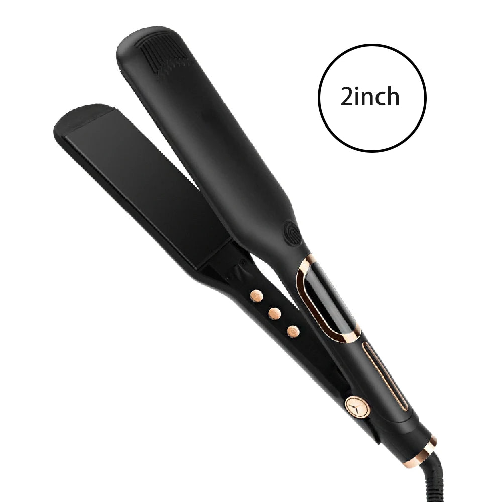 Professional Hair Straightener 1 Inch High Temperature 480℉ Keratin Treatment Flat Iron Hair Curler Dual Voltage Hair Styler
