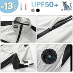 G-MACHT Summer Cool Vest Wearable Cooling Fan Vest Air-conditioned Clothes Usb Cooling For Outdoor Work Fishing Short Sleeve
