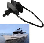 Outboard Motor Flusher Rectangular Spring Steel & Rubber Water Flush Attachment, Black