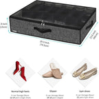Under Bed Shoe Storage Organizer for Closet Fits Underbed Shoe Containers Boxes Organizador with Clear Cover