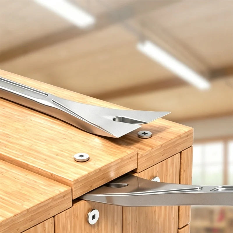 JUSTINLAU 8/10/12‑Inch Flat Dovetail Chisel Nail Puller Household Woodworking Pry Bar Multi‑Purpose Hand Repair Tool