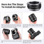 K&F CONCEPT Nik-L Lens Adapter Ring for Nikon F AI Lens to Leica Panasonic L Lens Camera Body for Leica SL SL2 T TL2 Panasonic