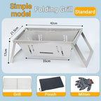 Stainless Steel Barbecue Stove Outdoor Charcoal Folding Barbecue Rack Household Small  Folding Carbon Barbecue Skewer Stove  bbq