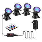 IP68 Waterproof Underwater LED Lights 12V RGB Multicolour Aquarium Light Garden Fountain Pond Fish Tank Swimming Pool Spot Lamp