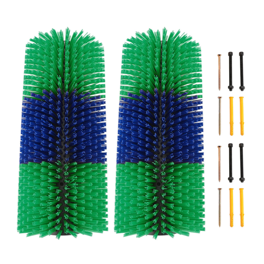 2pcs Livestock Scratch Brushes Plastic Full Massage Relieve Itching Animal Back Scratching Brush 17.13in Length for Horse Cattle