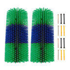 2pcs Livestock Scratch Brushes Plastic Full Massage Relieve Itching Animal Back Scratching Brush 17.13in Length for Horse Cattle
