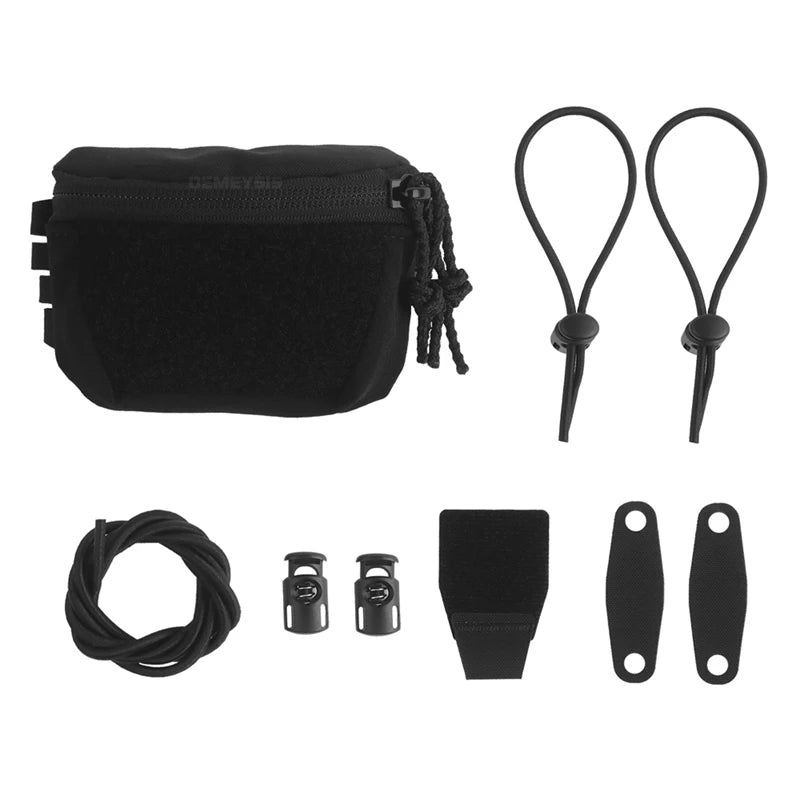 Tactical Helmet Pouch Night Vision Battery Box Storage Bag Rear Counterweight Pouch Helmet Mounted Tactical Lights Tools Pouch