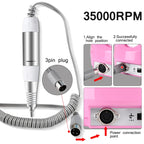 Electric Nail Drill Pen Handle File Polish Grind Machine Handpiece Manicure Pedicure Tool DC & 3 PIN PLUG Nail Drill Accessories