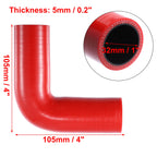 UXCELL 32/51/57/63/70/76/89MM ID 90 Degree Elbow Car Silicone Hose Intake Coupler Intercooler Tube Reducer Set For Seat Leon 1M