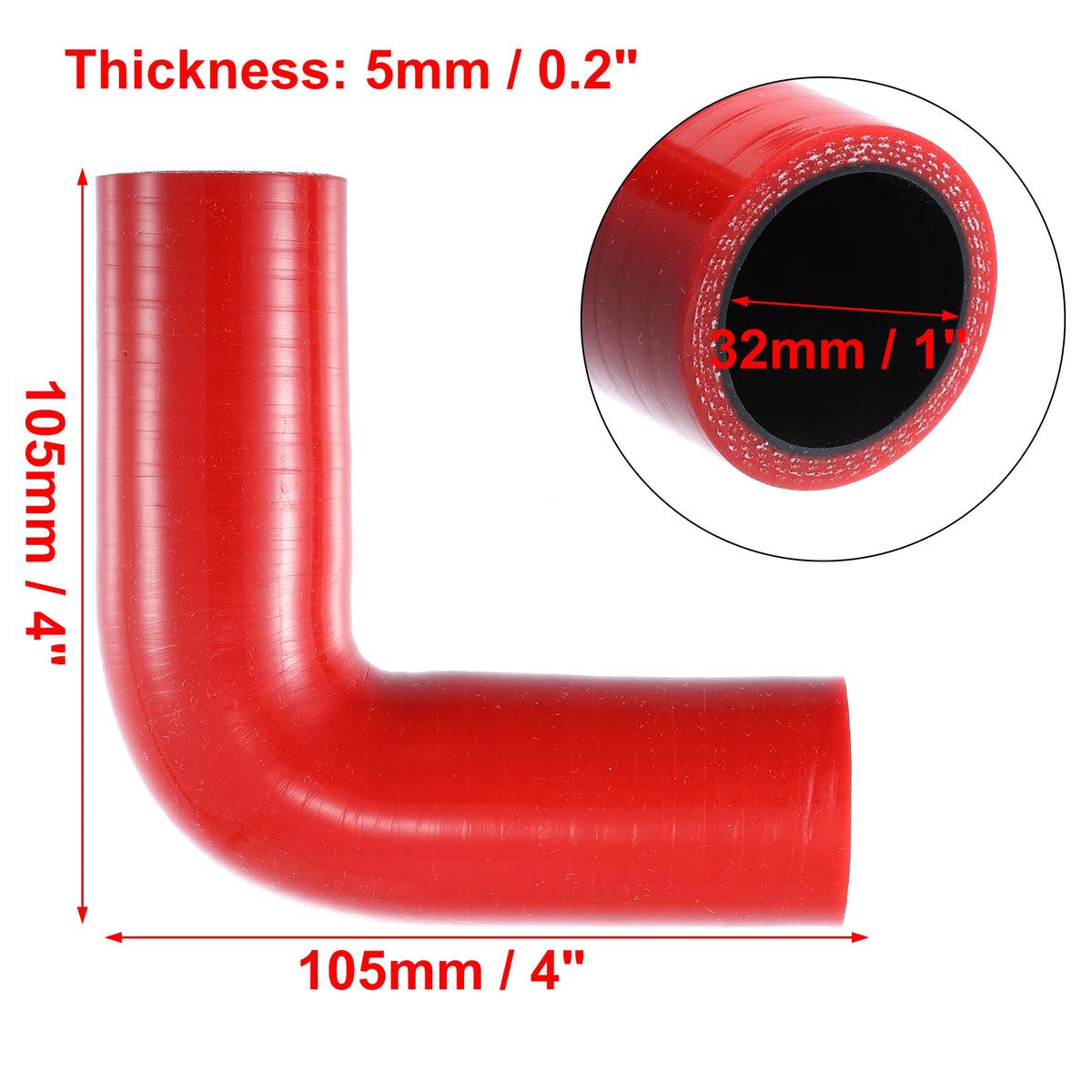UXCELL 32/51/57/63/70/76/89MM ID 90 Degree Elbow Car Silicone Hose Intake Coupler Intercooler Tube Reducer Set For Seat Leon 1M