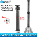 Universal 1/4 and 3/8 Interface Carbon Fiber Central Axis Extension Selfie Stick Camera Tripod Extension Pole Telescopic Pole