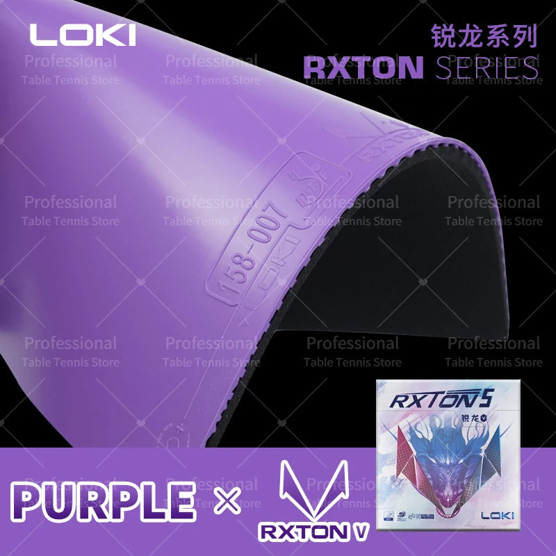 2025 New Loki RXTON 5 Color Series Table Tennis Rubber for Racket Sticky Pimples-in ITTF Approved Pink Rubber Ping Pong Rubber