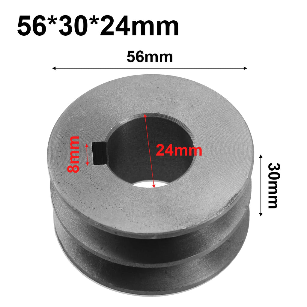 For A Type V Belt V Belt Pulley Dia 50mm 100 Cast Iron Double Slot Pulley Power Tool Accessory V Belt Pulley A Type