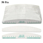 50pcs Nail File Wooden Sanding Buffer Block Pedicure Manicure UV Gel Nail Polish Pro Nail Files Artificial Nail Tips Tools