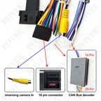 CAN Bus Decoder Radio Wiring Harness Adapter 16Pin Plug to 24 Pin Connector Cable for Ford Focus F150 Explorer Fiesta with SYNC