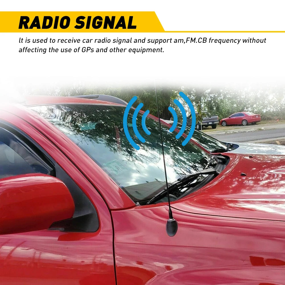 21Inch Car Antenna Automotive Universal Antenna Mast Black For Car SUV Pickup FM/AM Signal Aerial Amplified Antenna Mast Whip