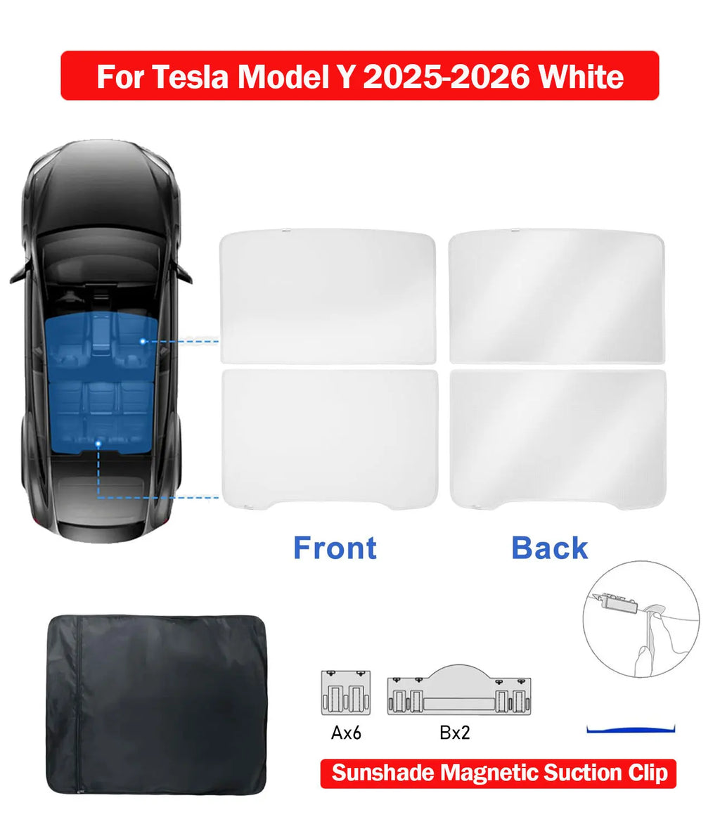 Sunshade Magnetic Suction Clip Sunroof 2026 For Tesla Model 3 Highland Model Y Juniper Heat Insulation Class Roof Sun Shade