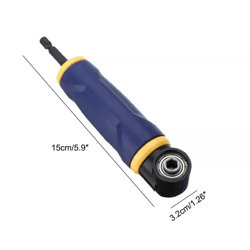 90 Degree Right Angle Extension Screwdrive Multi Purpose Metal Right Angle Drill Adapter Blue Electric Tool