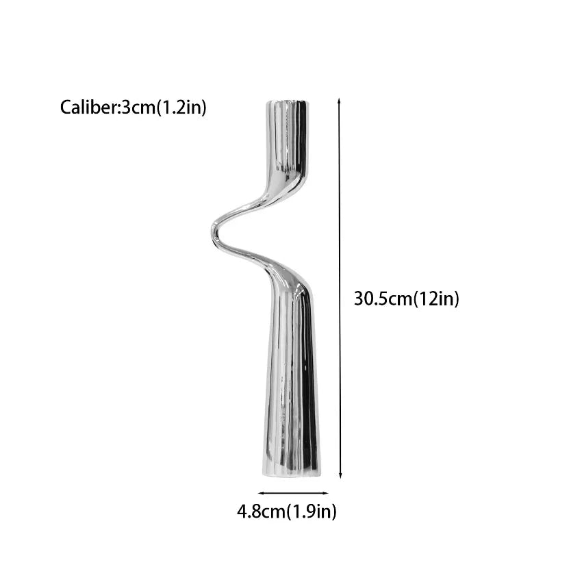 Silver Candle Holder Metal Candelabra Luxury Double Headed Center Table Candle Holders Living Room Home Decoration Gift Ideas