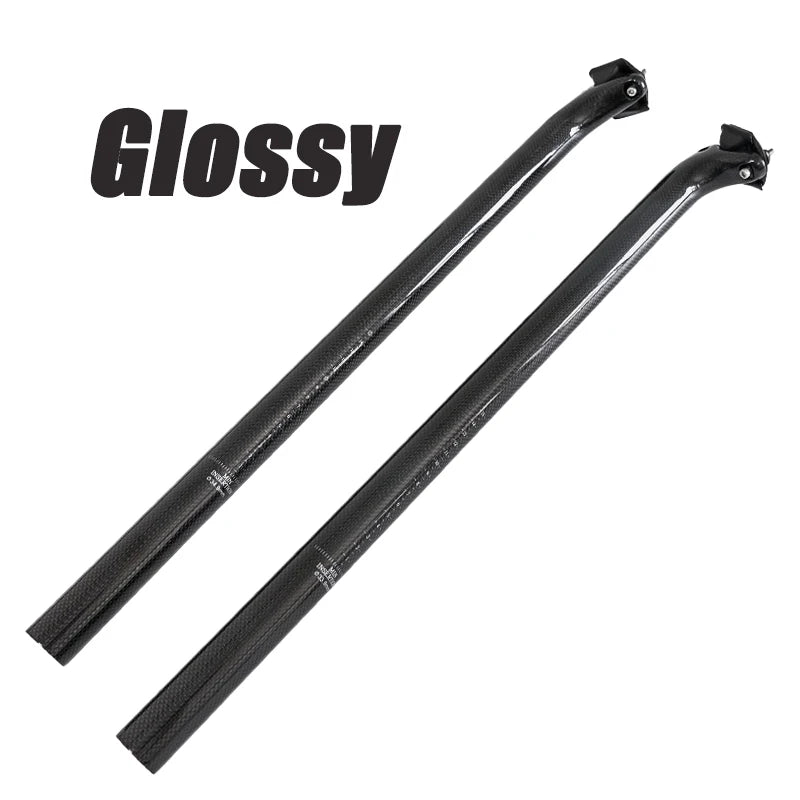 3K Carbon Bike Seatpost 31.8/33.9/34.9mm 550/600/650mm Matte, Front/Back