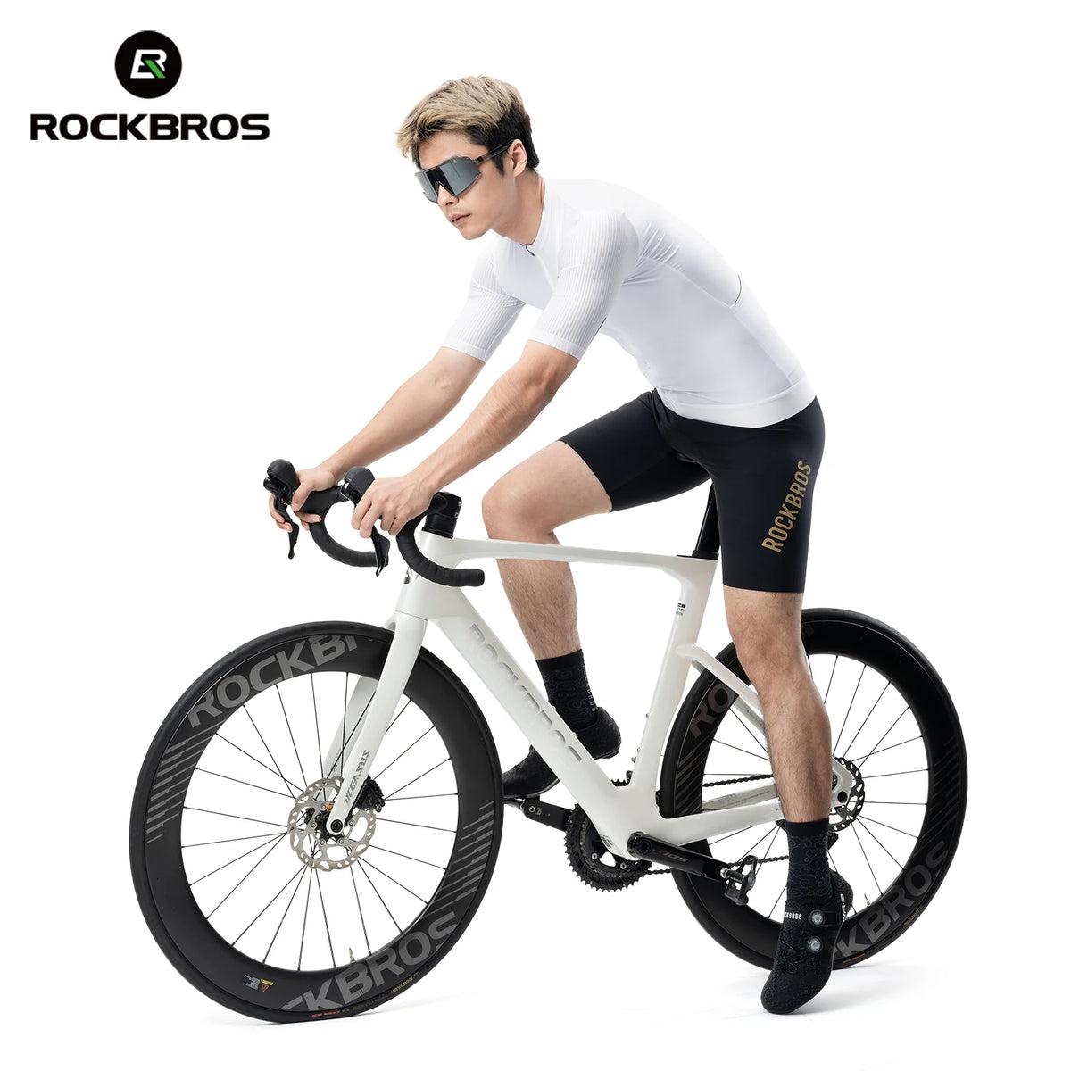 ROCKBROS Summer Cycling Short Sleeve Jersey High Elastic Lightweight Breathable Cycling Jersey Reflective Men Cycling Clothing