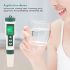 10 in 1 PH/TDS/EC/SALT/TEMP/S.G/ORP/H2/Fertile/Resistivity Water Quality Monitor Tester for Pools, Drinking Water, Aquariums