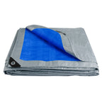 Large Tarpaulin Waterproof Heavy Duty 5x4m/3x2m Tarp Rain Cover Reinforced Multipurpose Outdoor Garden Backyard Awning Canopy