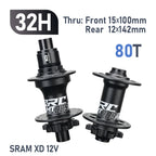 New ARC MT009 4 IN 1 Pro Front Rear Bicycle Hub Mountain MTB Bike Hub Sealed Bearing DT Ratchet 80T Bicycle Hubs 8-12Speed