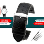 Carbon Fiber Pattern Leather Watch Strap 18mm 20mm 21mm 22mm 23mm 24mm Black Red Orange Stitching Watchband Bracelet Wristband