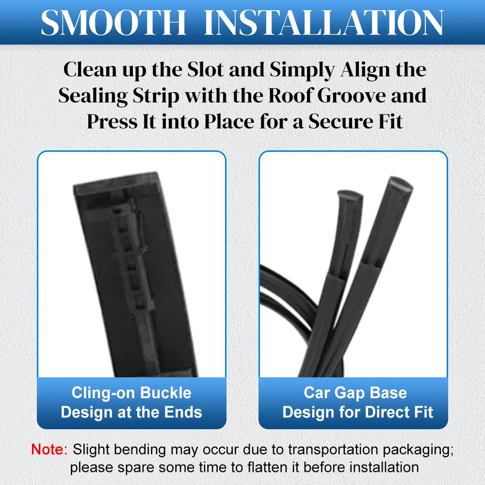 Roof Strip Trim Molding 2pcs 75551-52200 75552-52180 for Toyota Yaris Hatchback 2012-2014