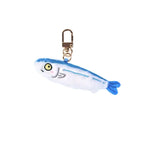 Soft seafood Keychain Lobster Simulation Fluffy abalone lobster clam oyster Keyring Kawaii Cartoon Plush Pendant Birthday Gift