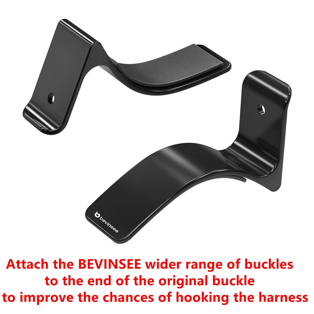 BEVINSEE Aluminium Seatbelt Extender Handover Fix Attachment for BMW E92 335i 328i 325i 320i 330i 320d 325d 330d 2005-2013